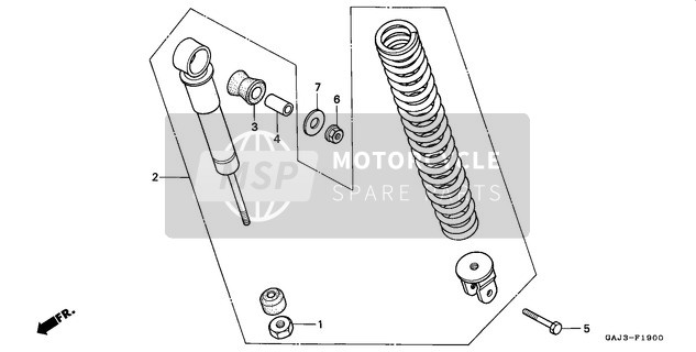 Honda NE50 1994 Posteriore Cuscino per un 1994 Honda NE50